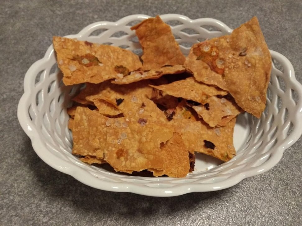 ricetta crackers ai fiori di zucca 2