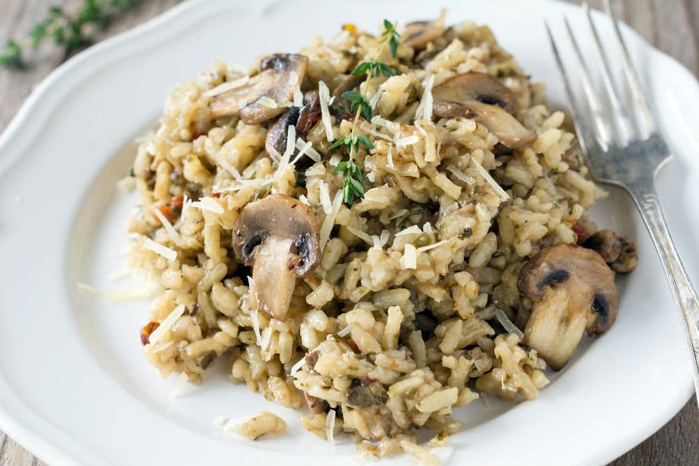 ricetta risotto con funghi castagne