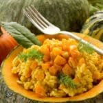 Receta vegetariana de risotto de calabaza